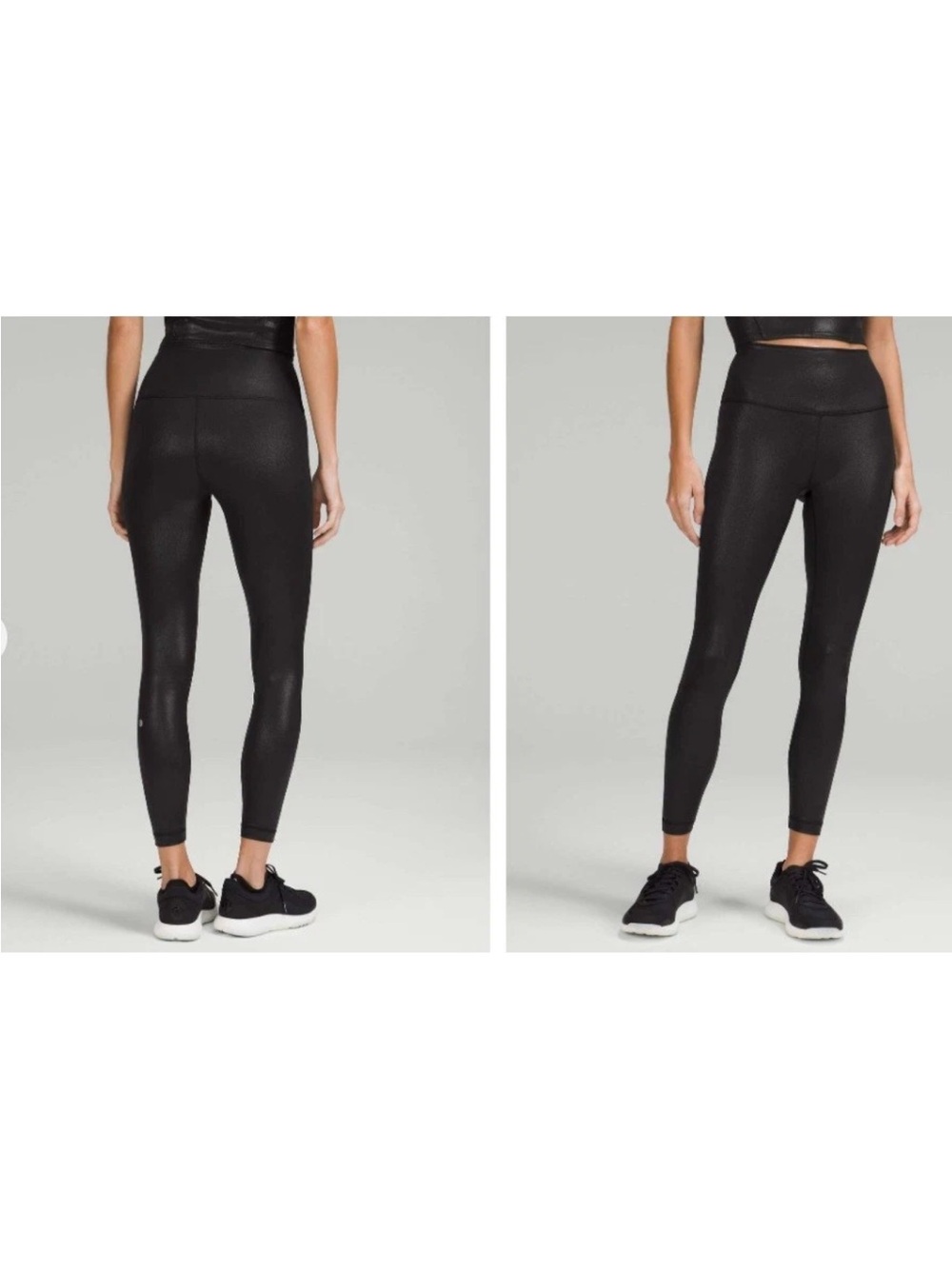 Lululemon Black Leggings Wunder Train High-Rise Tight 25" *Foil size 2
